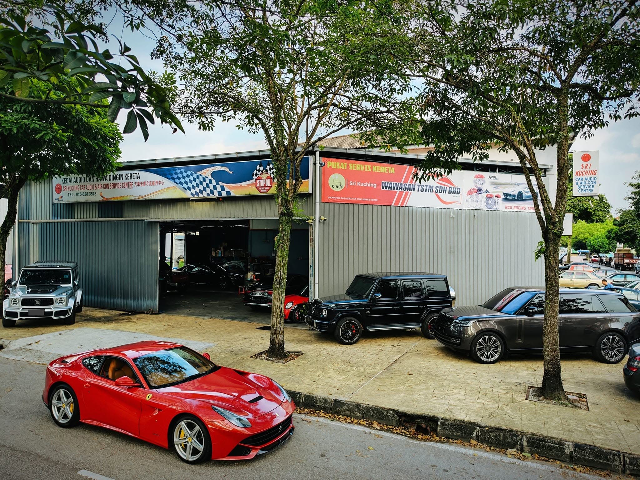 Sri Kuching Car Audio & Air Cond Service Centre workshop in Taman Mastiara, Kuala Lumpur